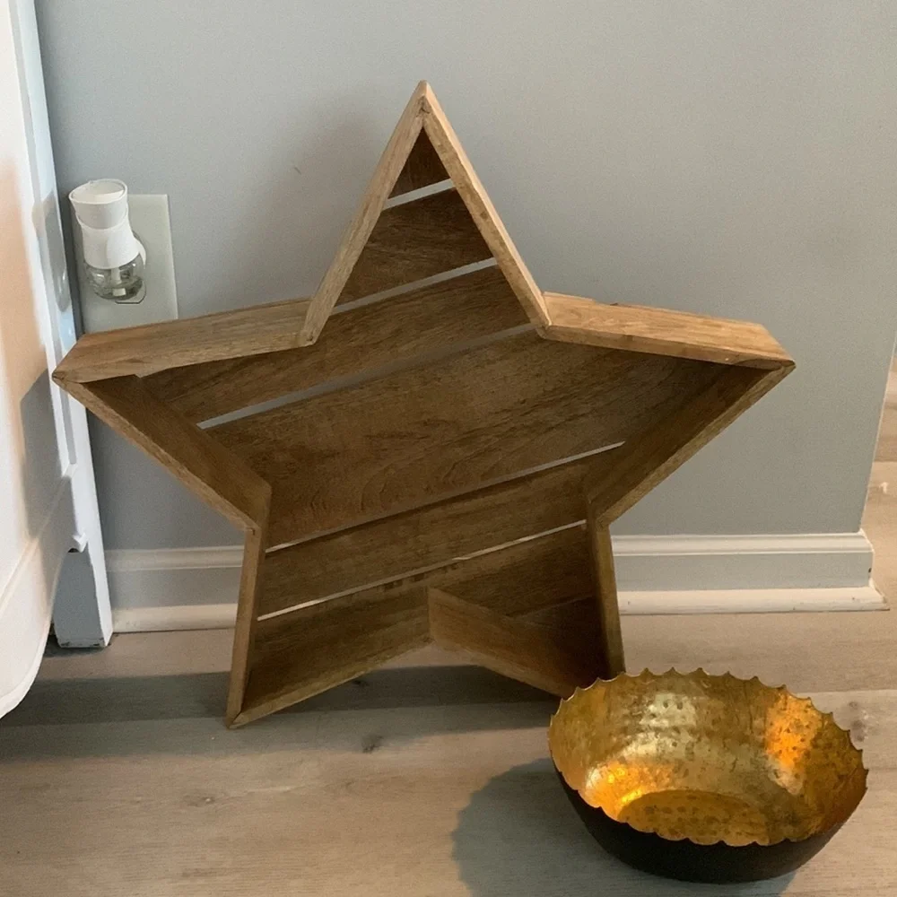 Star Wooden shape Tray Christmas Decor‎ Rustic large